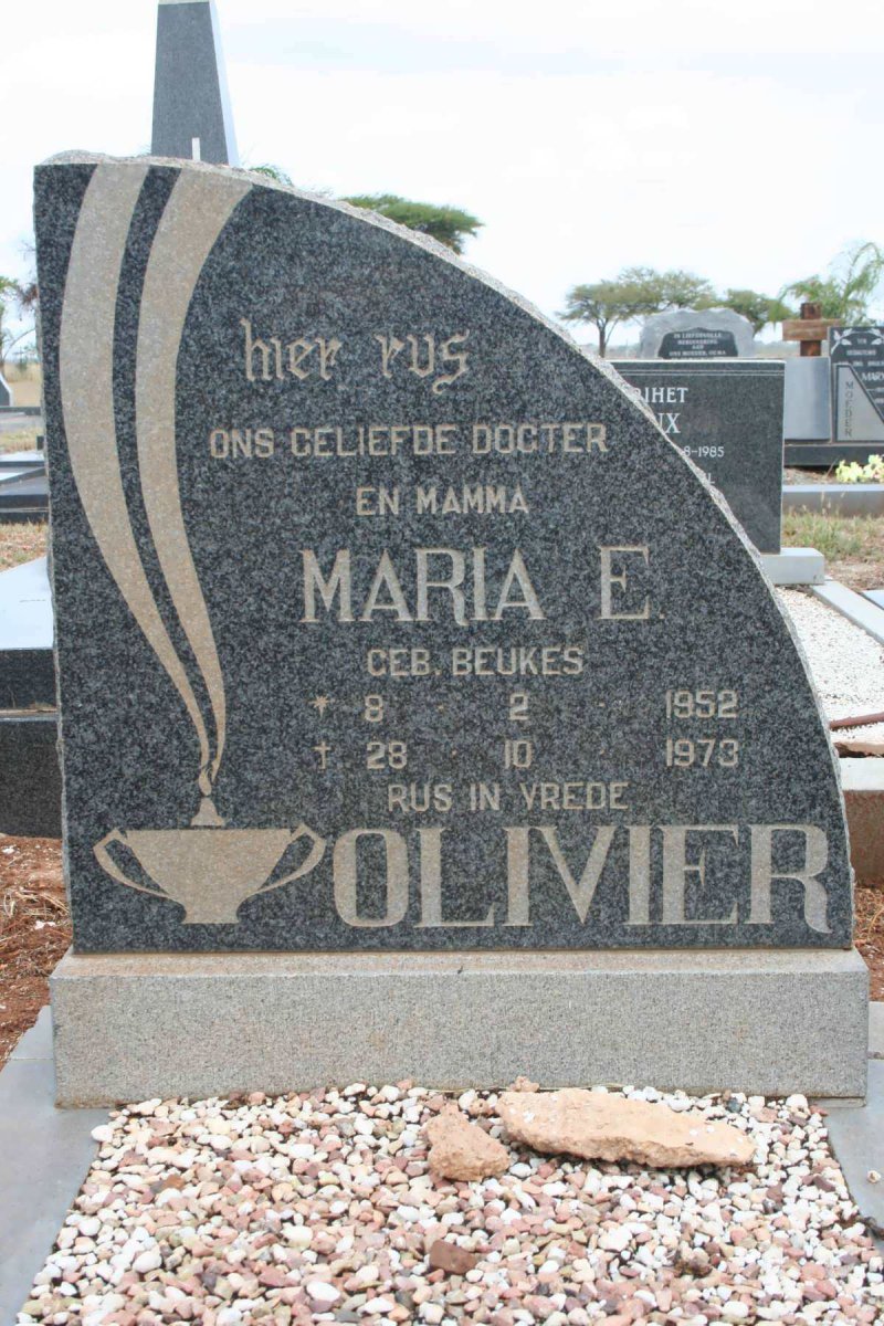 OLIVIER Marie E. nee BEUKES 1952-1973