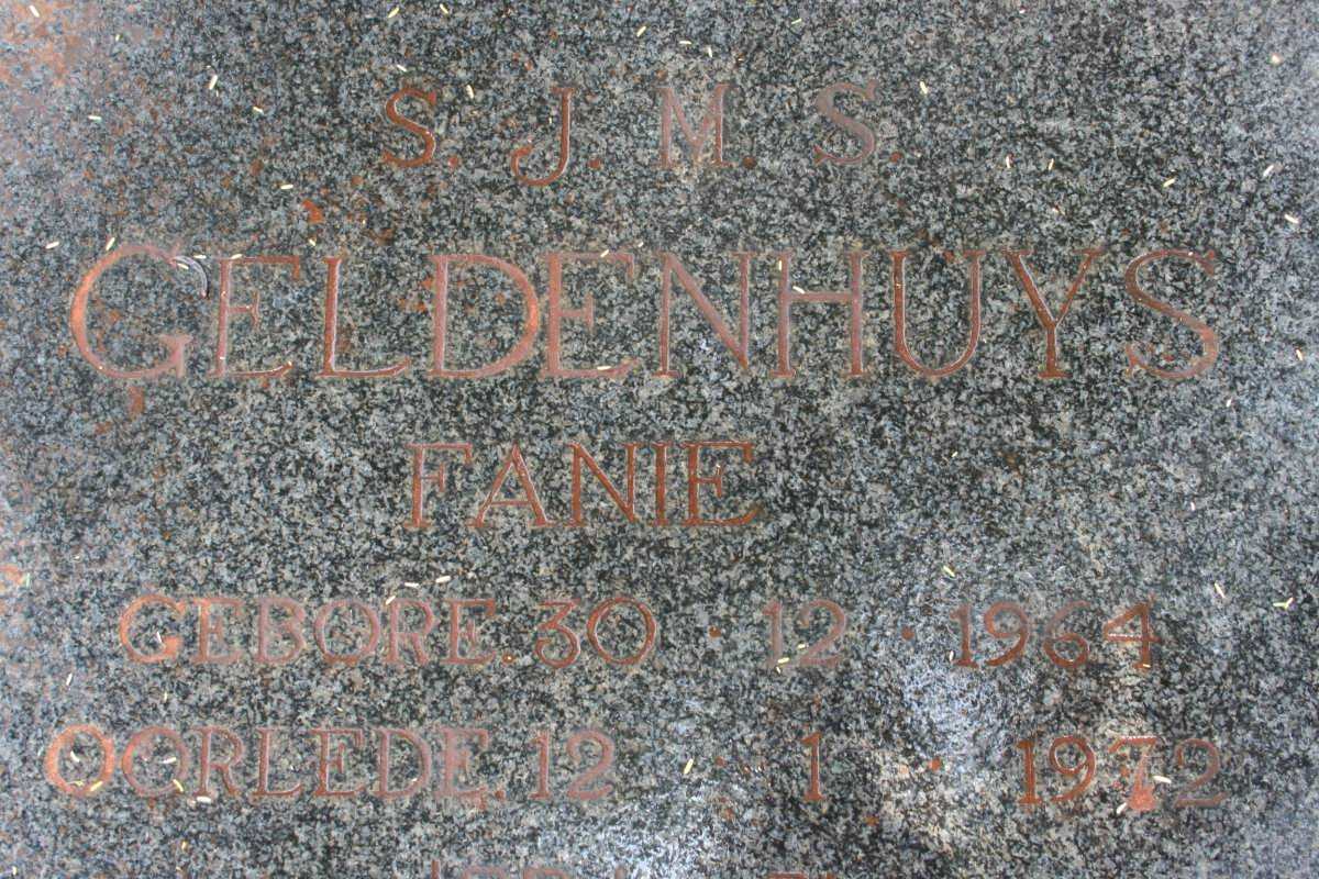 GELDENHUYS S.J.M.S. 1964-1972