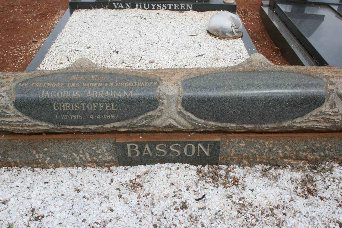 BASSON Jacobus Abraham Christoffel 1915-1967