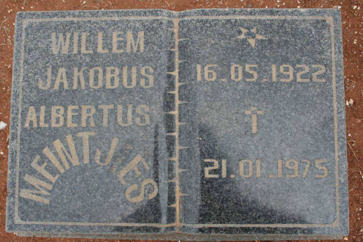 MEINTJIES Willem Jakobus Albertus 1922-1975