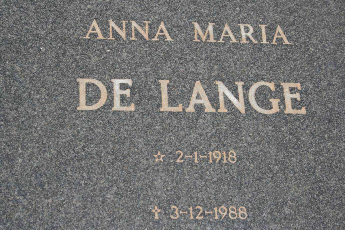 LANGE Anna Maria, de 1918-1988