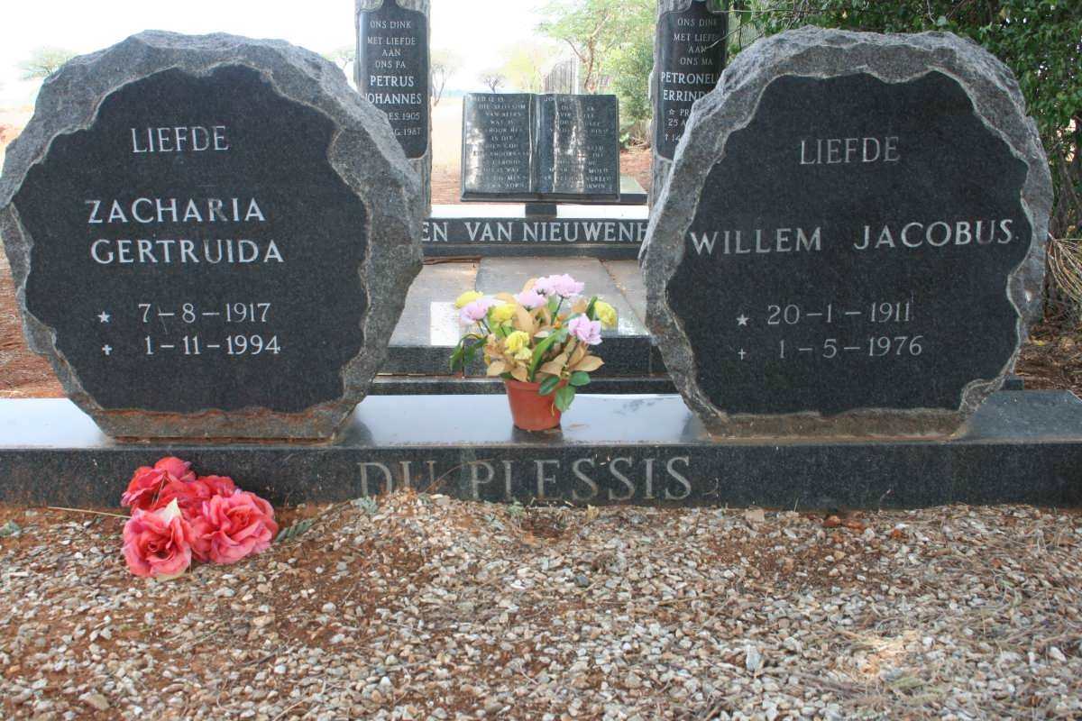 PLESSIS Willem Jacobus, du 1911-1976 &amp; Zacharia Gertruida 1917-1994