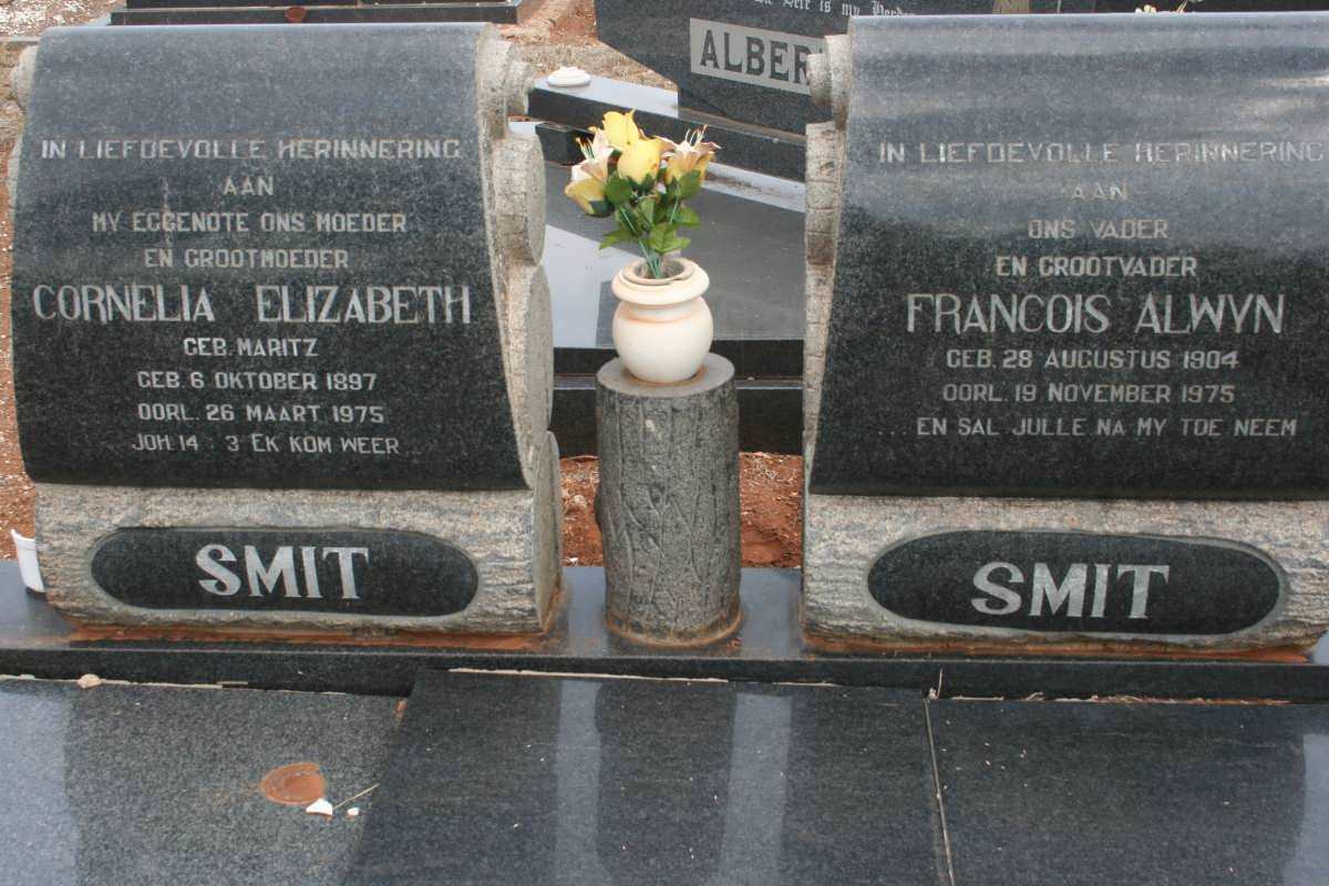 SMIT Francois Alwyn 1904-1975 &amp; Cornelia Elizabeth MARITZ 1897-1995