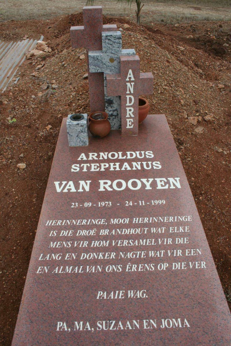 ROOYEN Arnoldus Stephanus, van 1973-1999
