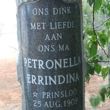 NIEUWENHUIZEN Petronella Errindina, Jansen van nee PRINSLOO 1909-1988