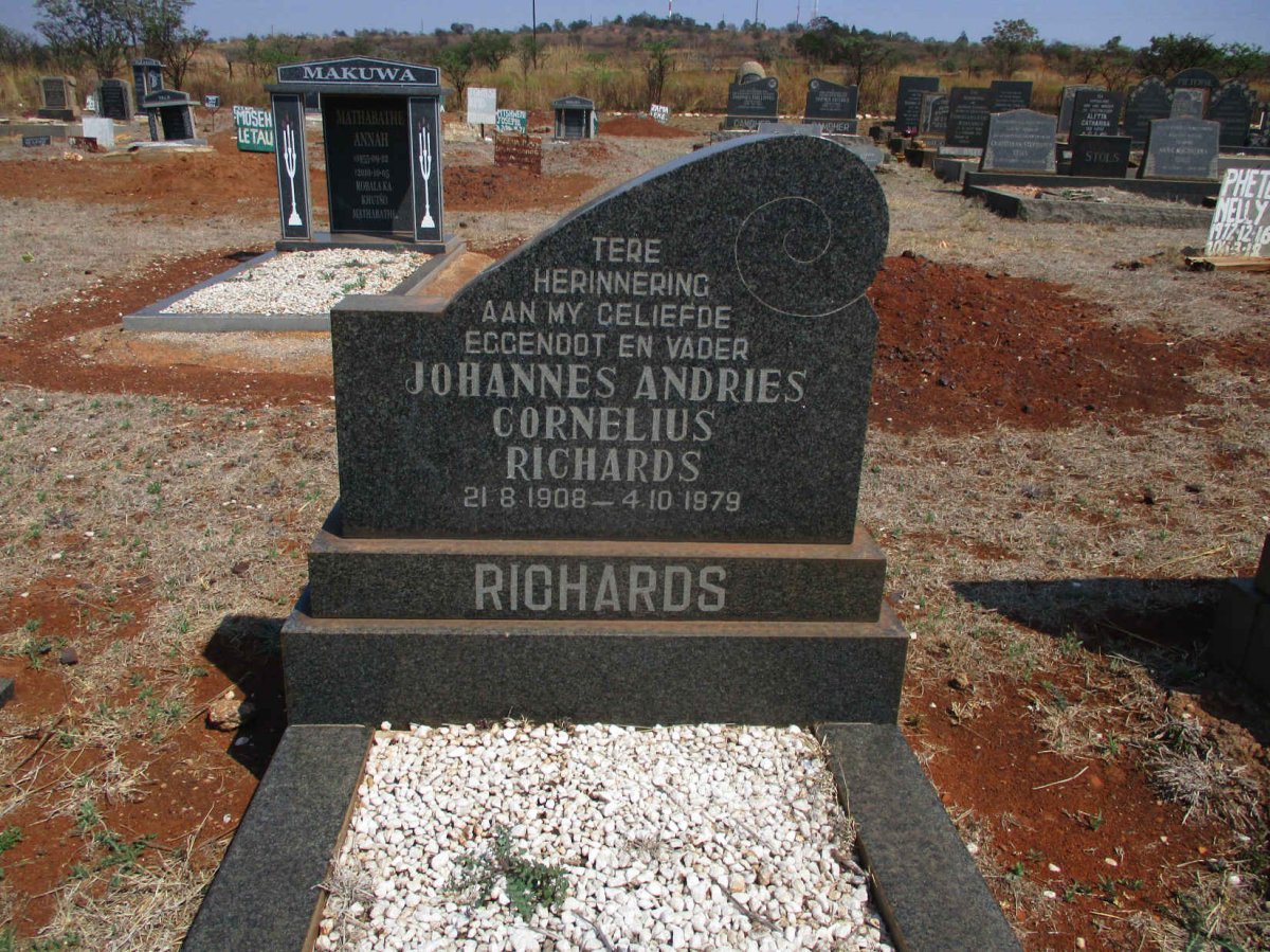 RICHARDS Johannes Andries Cornelius 1908-1979