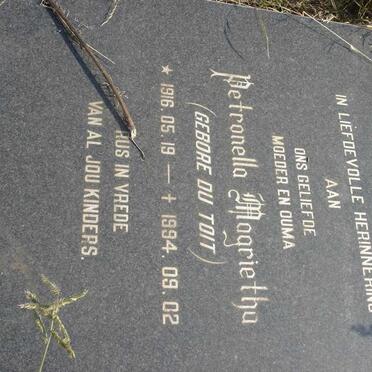 SWANEPOEL Petronella Magrietha nee DU TOIT 1916-1994