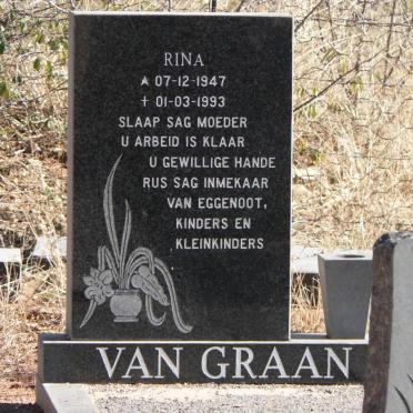 GRAAN Rina, van 1947-1993