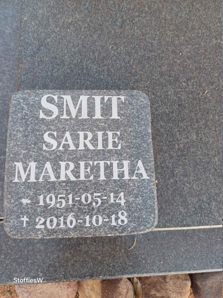 SMIT Sarie Maretha 1951-2016 