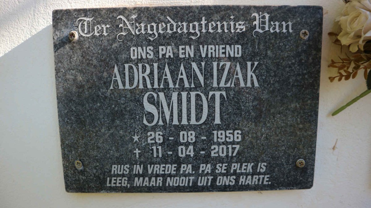 SMIDT Adriaan Izak 1956-2017