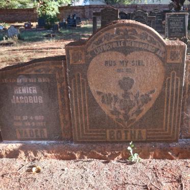 BOTHA Renier Jacobus 1883-1957 &amp; Carolina Wilhelmina Christina ESTERHUIZEN 1891-1964