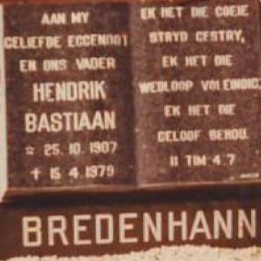 BREDENHANN Hendrik Bastiaan 1907-1979