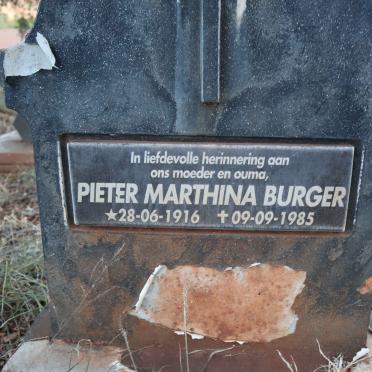 BURGER Pieter Marthina 1916-1985
