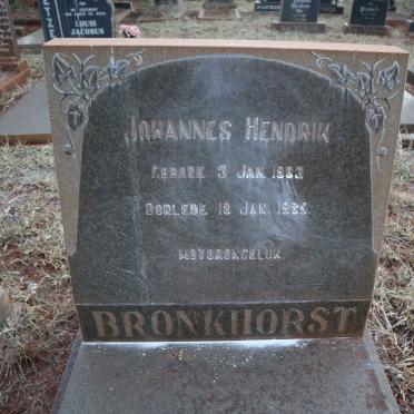 BRONKHORST Johannes Hendrik 19?3-1985