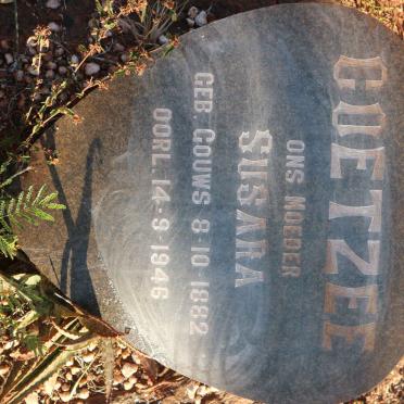 COETZEE Susara nee GOUWS 1882-1946