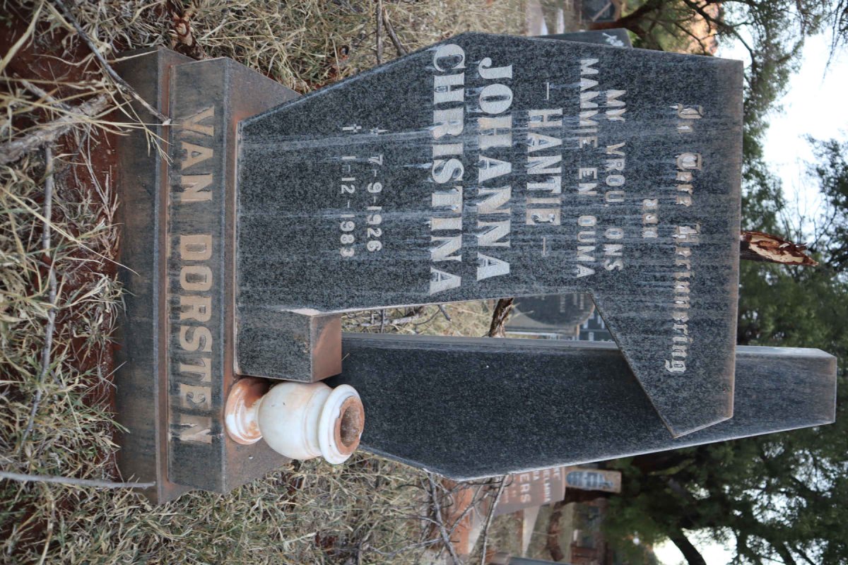 DORSTEN Johanna Christina, van 1926-1983