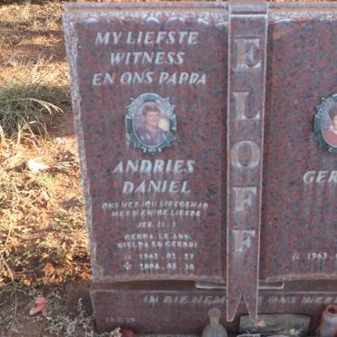 ELOFF Andries Daniel 1962-2004 &amp; Gerda 1963-