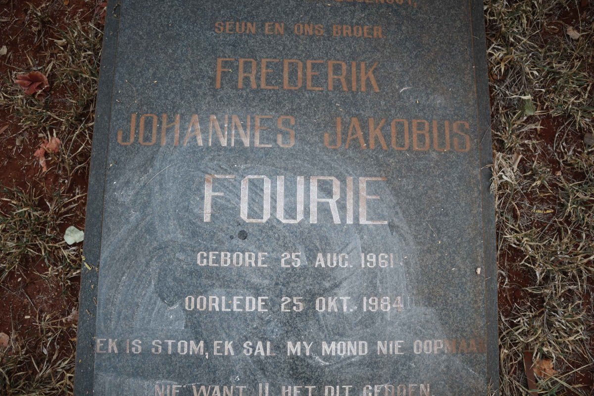 FOURIE Frederik Johannes Jakobus 1961-1984