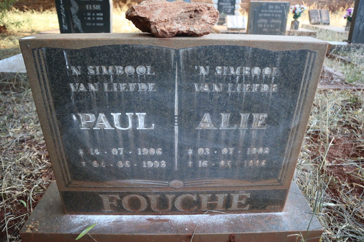 FOUCHE Paul 1906-1998 &amp; Alie 1908-1996