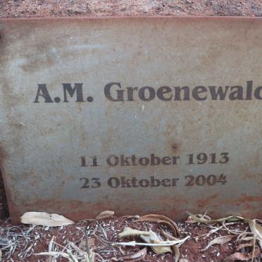 GROENEWALD A.M. 1913-2004