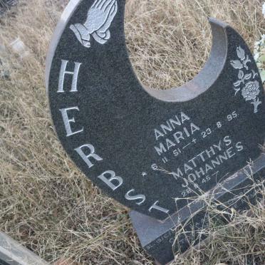 HERBST Matthys Johannes 1945- &amp;  Anna Maria 1951-1995