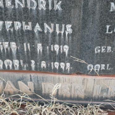 LINDE Hendrik Stephanus, van der 1919-1992 &amp; Maria Louisa 1922-2005