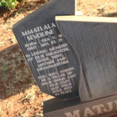 MATJILA Mmahala Sevoline 1954-2011