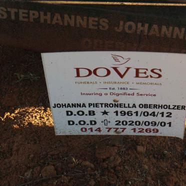 OBERHOLZER Johanna Pieternella 1961-2020