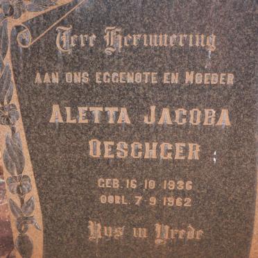 OESCHGER Aletta Jacoba 1936-1962