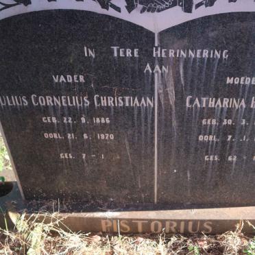 PISTORIUS Julius Cornelius Christiaan 1886-1970 &amp; Catharina Helena 1889-1971