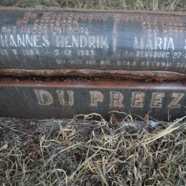 PREEZ Johannes Hendrik, du 1904-1983 &amp; Maria Sophia J.V. RENSBURG 1910-1987