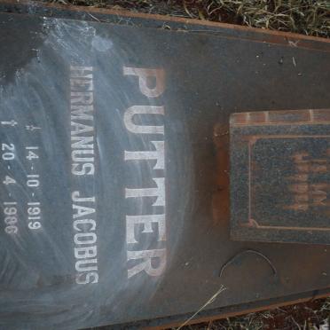 PUTTER Hermanus Jacobus 1919-1986
