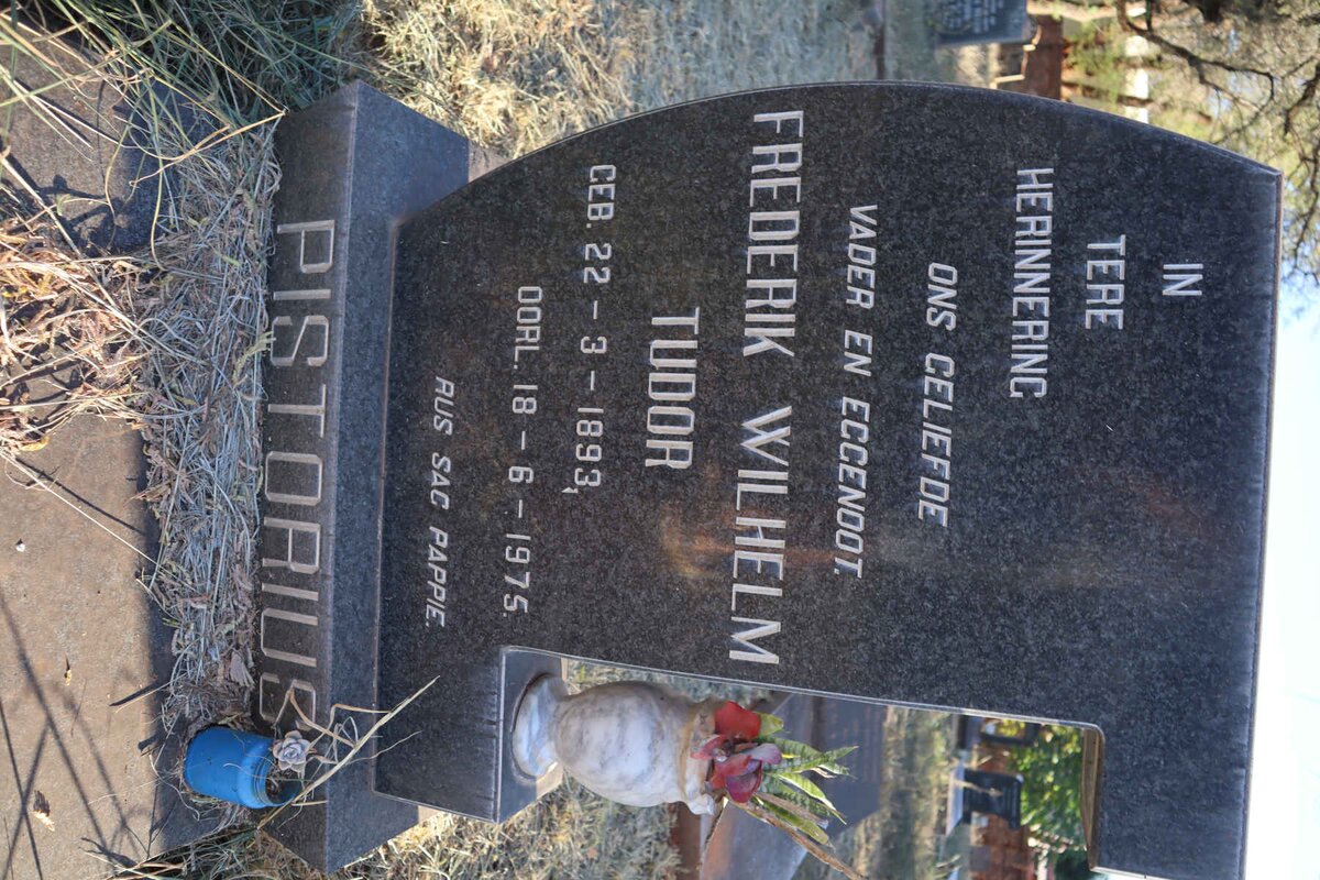 PISTORIUS Frederik Wilhelm Tudor 1893-1975