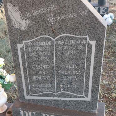 PLESSIS Casper Jan Hendrik, du 1938-2010 &amp; Maria Marthina Aletta 1940-
