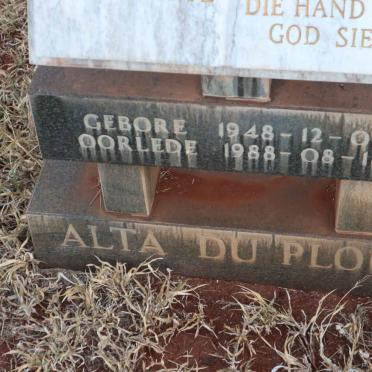 PLOOY Alta, du 1948-1988