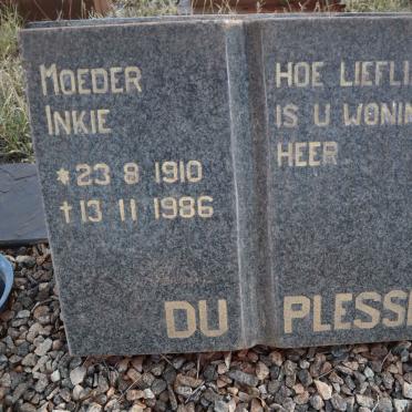 PLESSIS Inkie, du 1910-1986