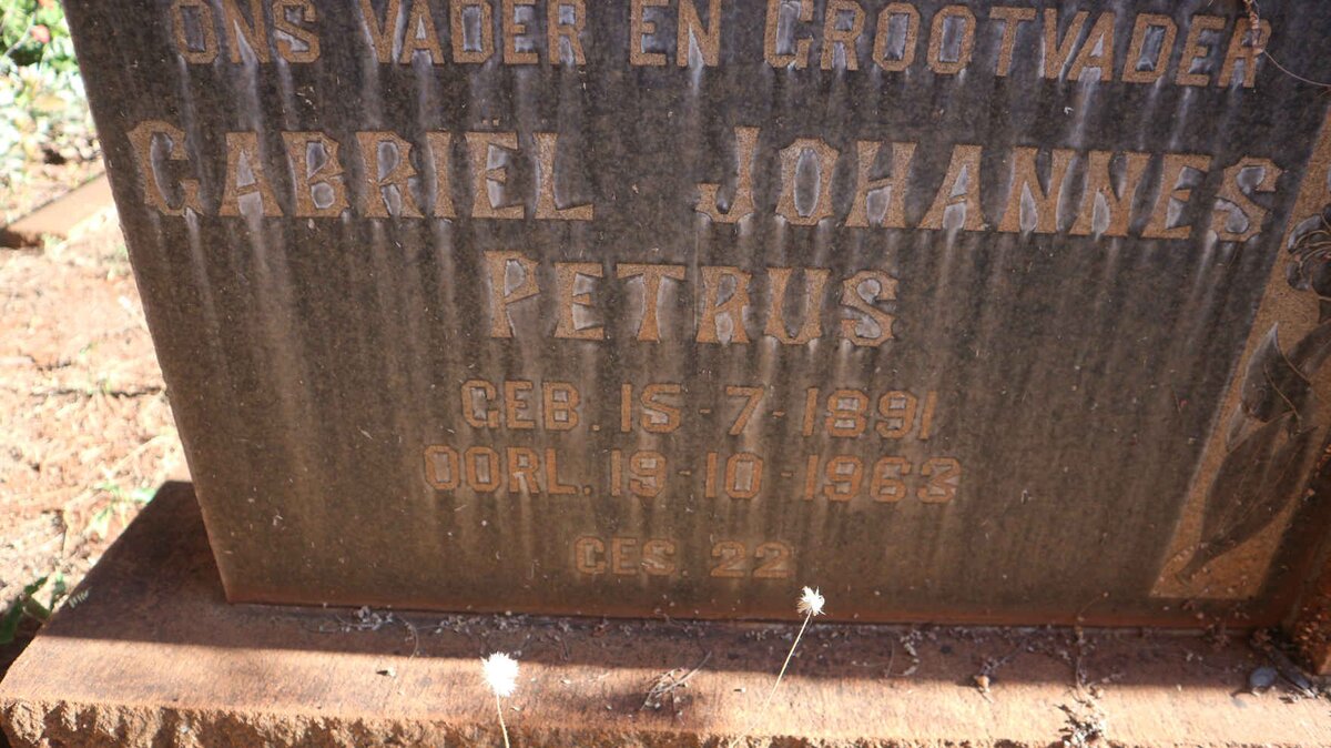 RICHTER Gabriel Johannes Petrus 1891-1963 &amp; Elsie Magdalena Adriana 1900-1987