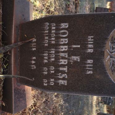 ROBBERTSE I.E. 190?-1976