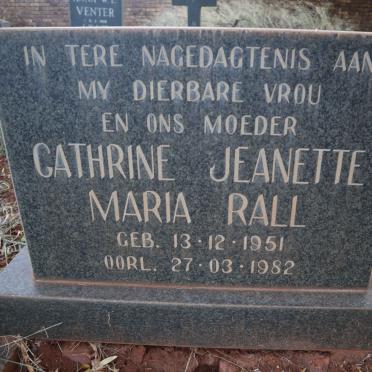 RALL Cathrine Jeanette Maria 1951-1982