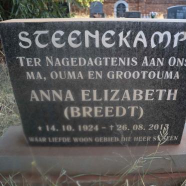STEENEKAMP Anna Elizabeth nee BREEDT 1924-2013