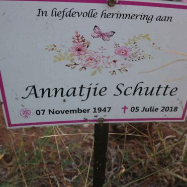 SCHUTTE Annatjie 1947-2018