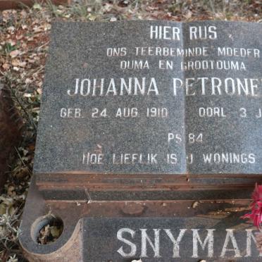 SNYMAN Johanna Petronella 1910-1994