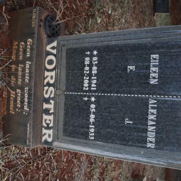 VORSTER Alexander J. 1933- &amp; Eileen E. 1941-2002