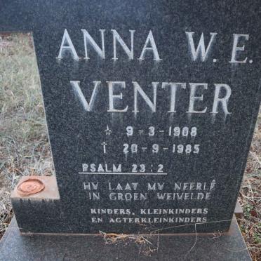 VENTER Anna W.E. 1908-1985