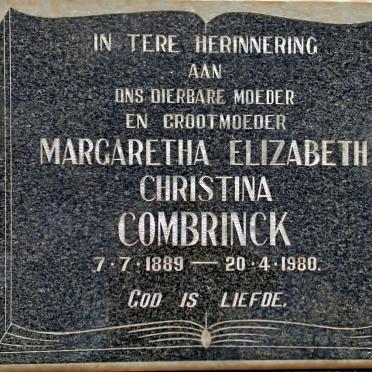COMBRINCK Johannes Jacobus 1884-1968 &amp; Margaretha Elizabeth Christina 1889-1980
