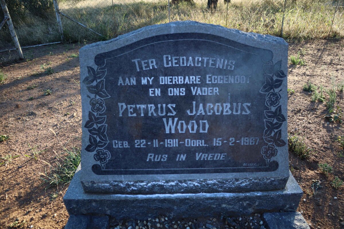 WOOD Petrus Jacobus 1911-1967