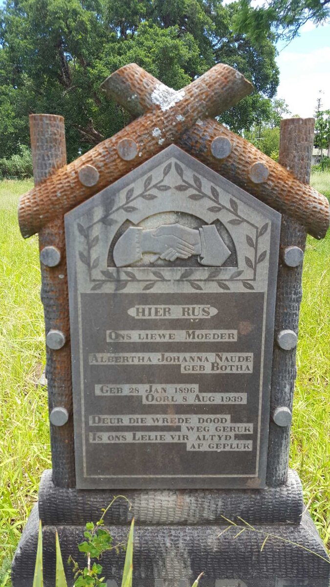 NAUDE Albertha Johanna nee BOTHA 1896-1939