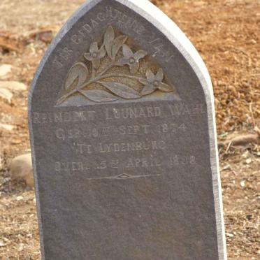 WAHL Reindert Lounard 1814-1898