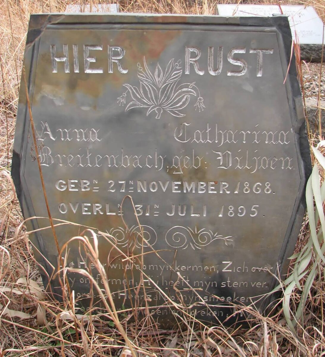 BREITENBACH Anna Catharina nee VILJOEN 1868-1895