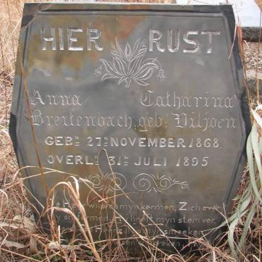 BREITENBACH Anna Catharina nee VILJOEN 1868-1895